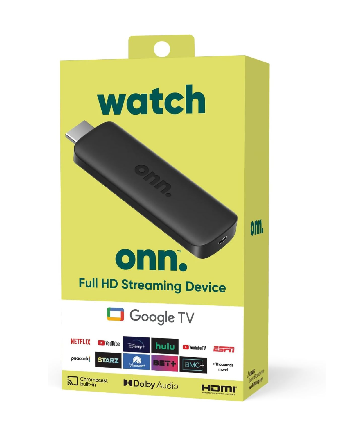Onn Dispositivo de transmisión Full HD