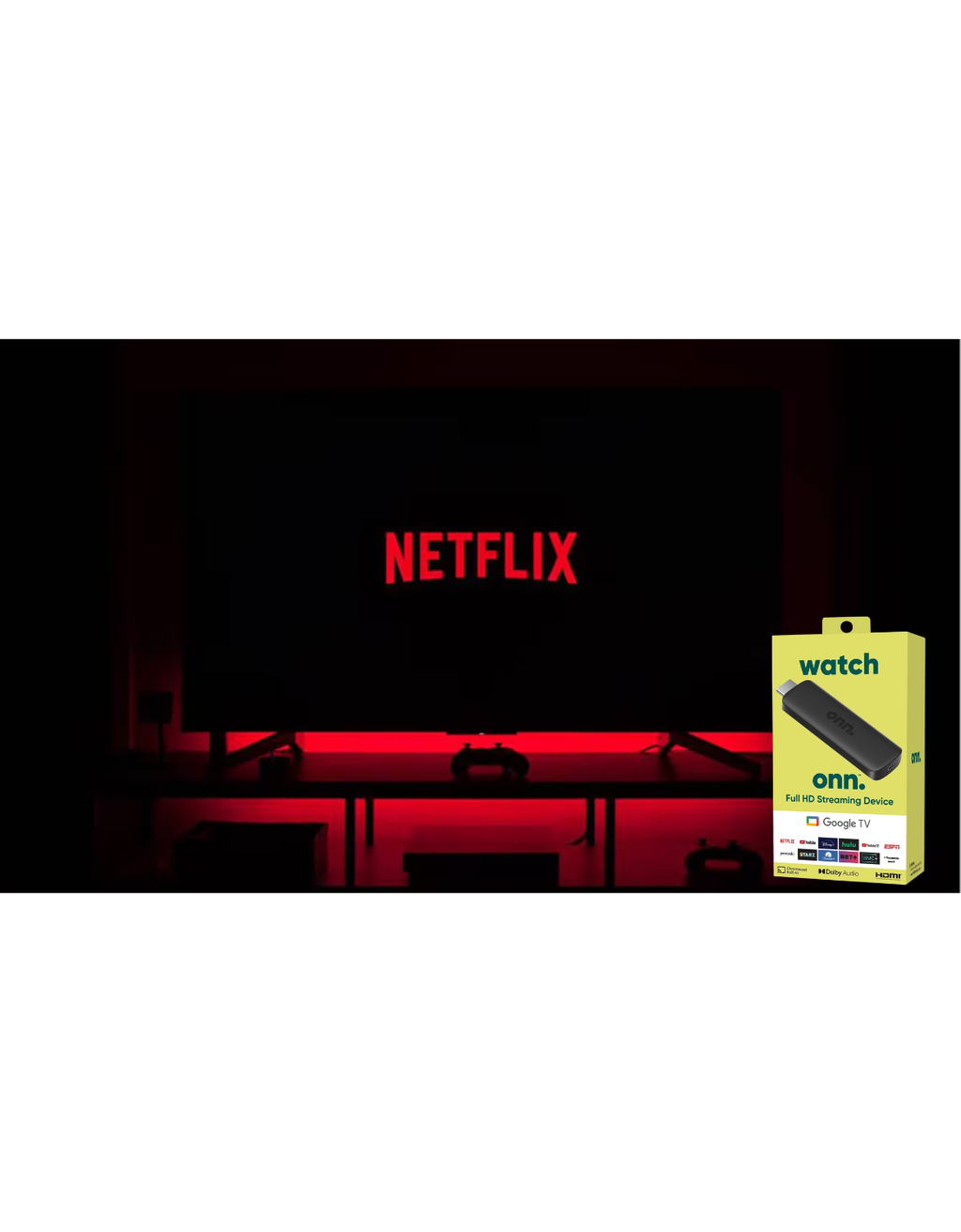 Onn Dispositivo de transmisión Full HD